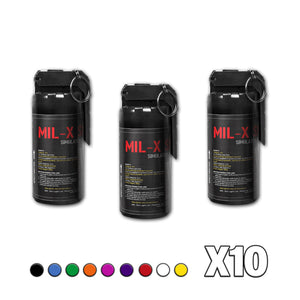 Mil-X Simulation Smoke Grenades - 10 Pack